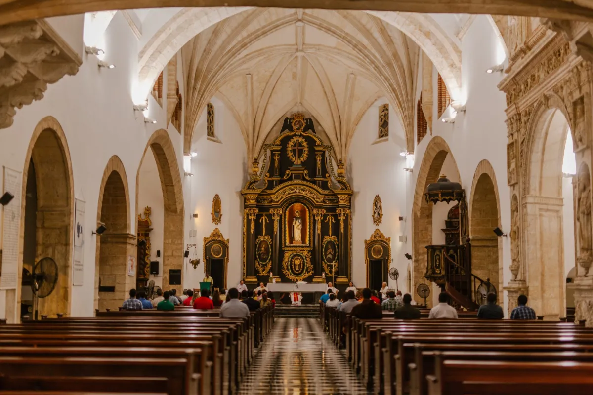 Early Christmas Eve mass at LA’s Cathedral of Our Lady of the Angels
